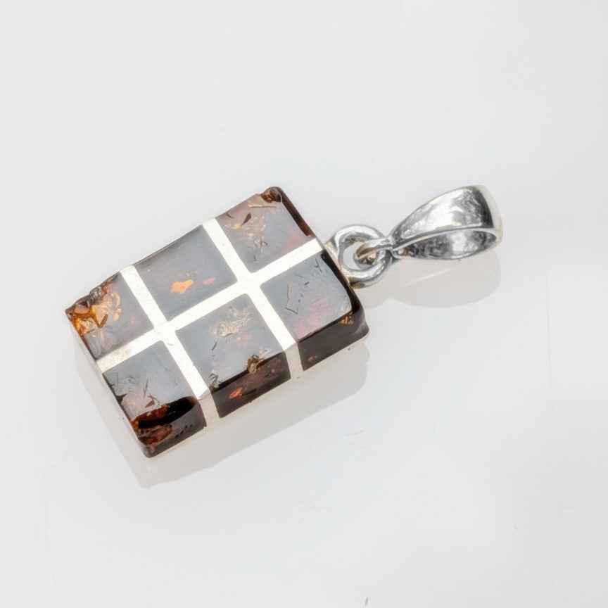 Golden Axis Pendant | Sterling Silver Baltic Amber | Tears of the Sun