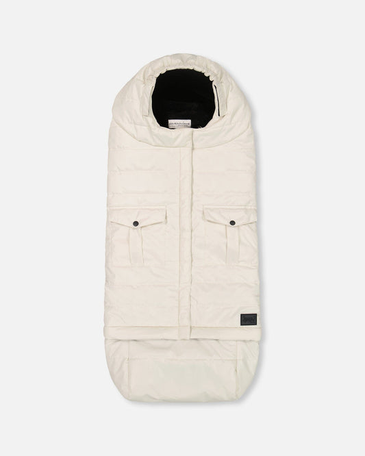 Evolutive Baby Footmuff Designed For Car Seat And Stroller Off-White