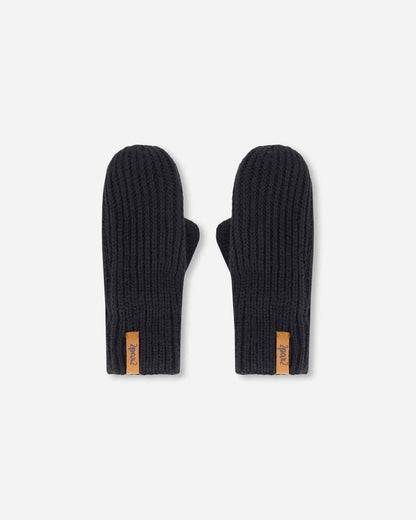 Mid-Season Knit Mittens Black