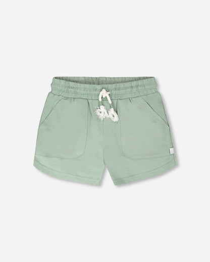 Organic Cotton Jersey Shorts Sage Green