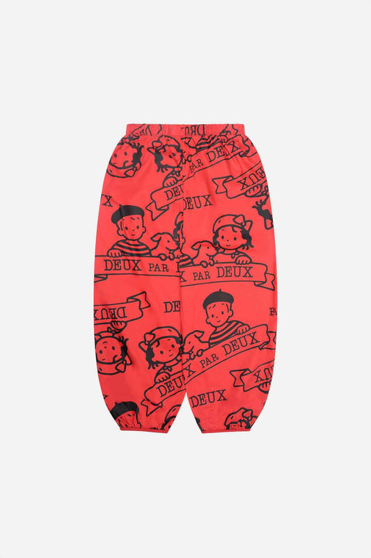 40th Anniversary Adult Printed Poplin Pant Poppy Red