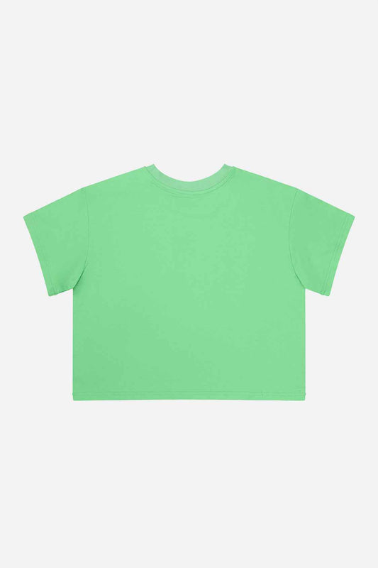 Adult 40th Anniversary Graphic Boxy T-Shirt Green