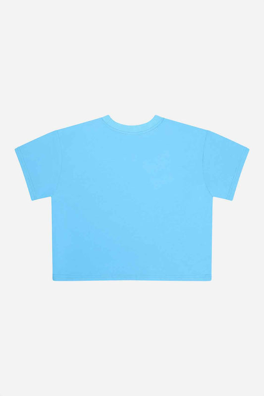 Adult 40Th Anniversary Graphic Boxy T-Shirt Sky Blue