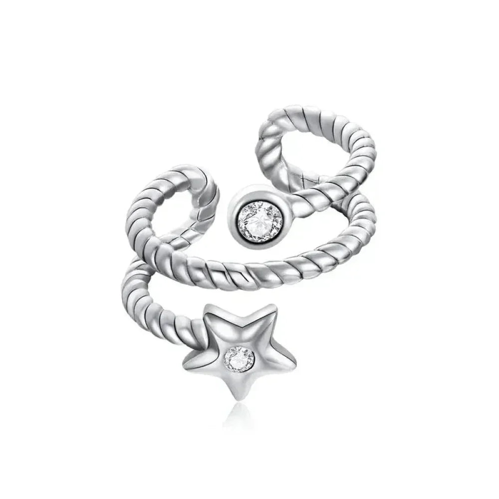 925 Sterling Silver Ear Cuff - Elegant Gold Color Clip Earrings For Women
