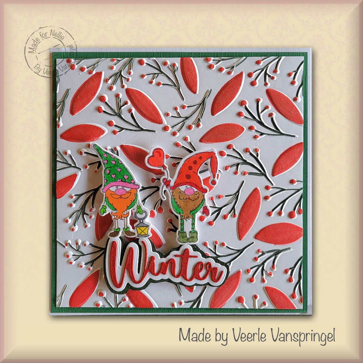 Die & Clear Stamp Set - Xmas Gnome Serie Lantern