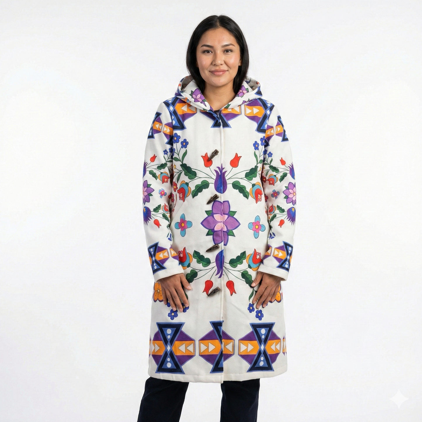 OLDTRIBES™ Arctic Flowers Long Coat