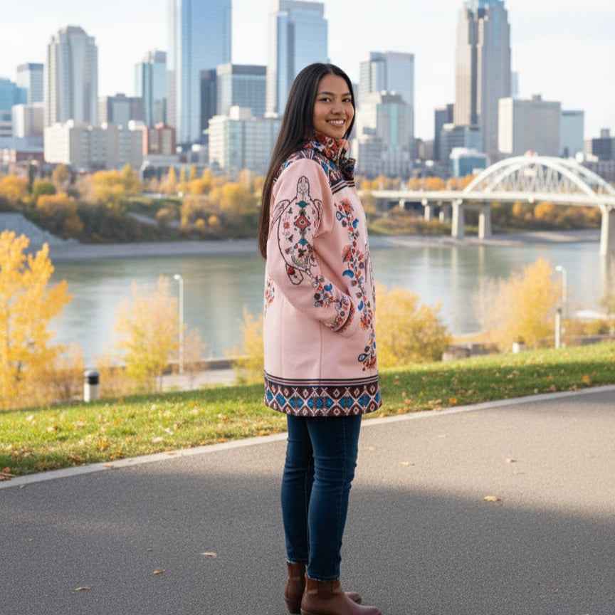 Blush Turtle 3/4-Length Coat