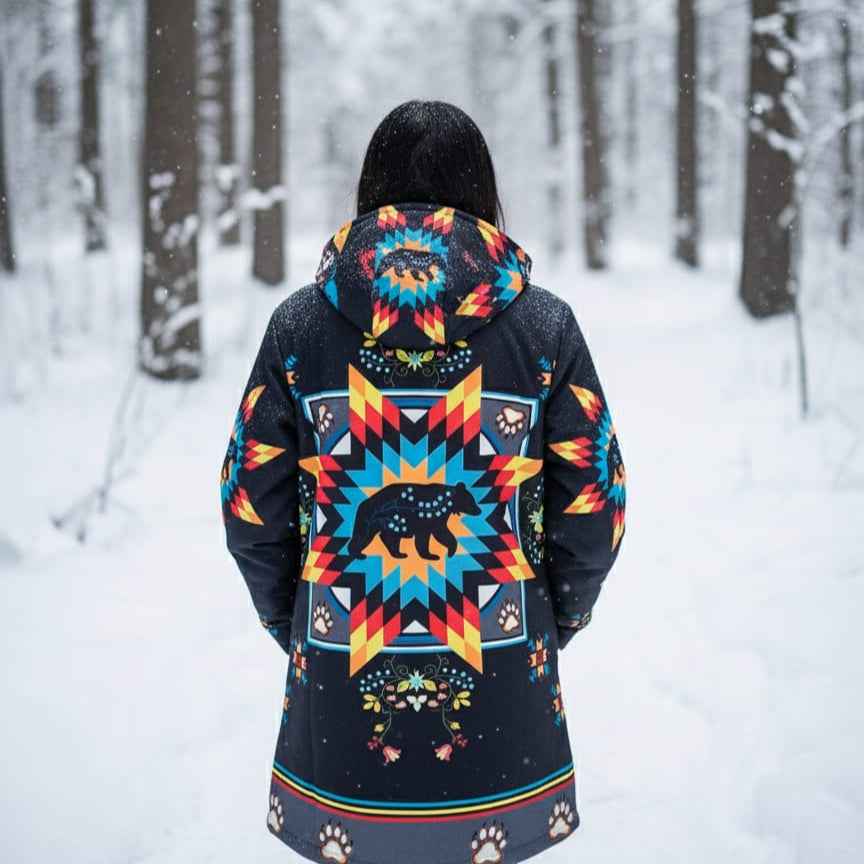 Midnight Bear 3/4-Length Coat