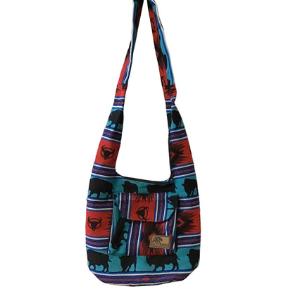 OLDTRIBES™ Red and Turquoise white  Buffalo Crossbody Bag