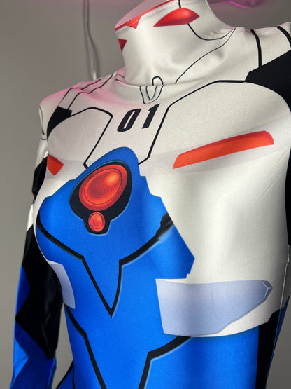 Anime Style Spandex Cosplay BodySuit Plugsuit Halloween Costume