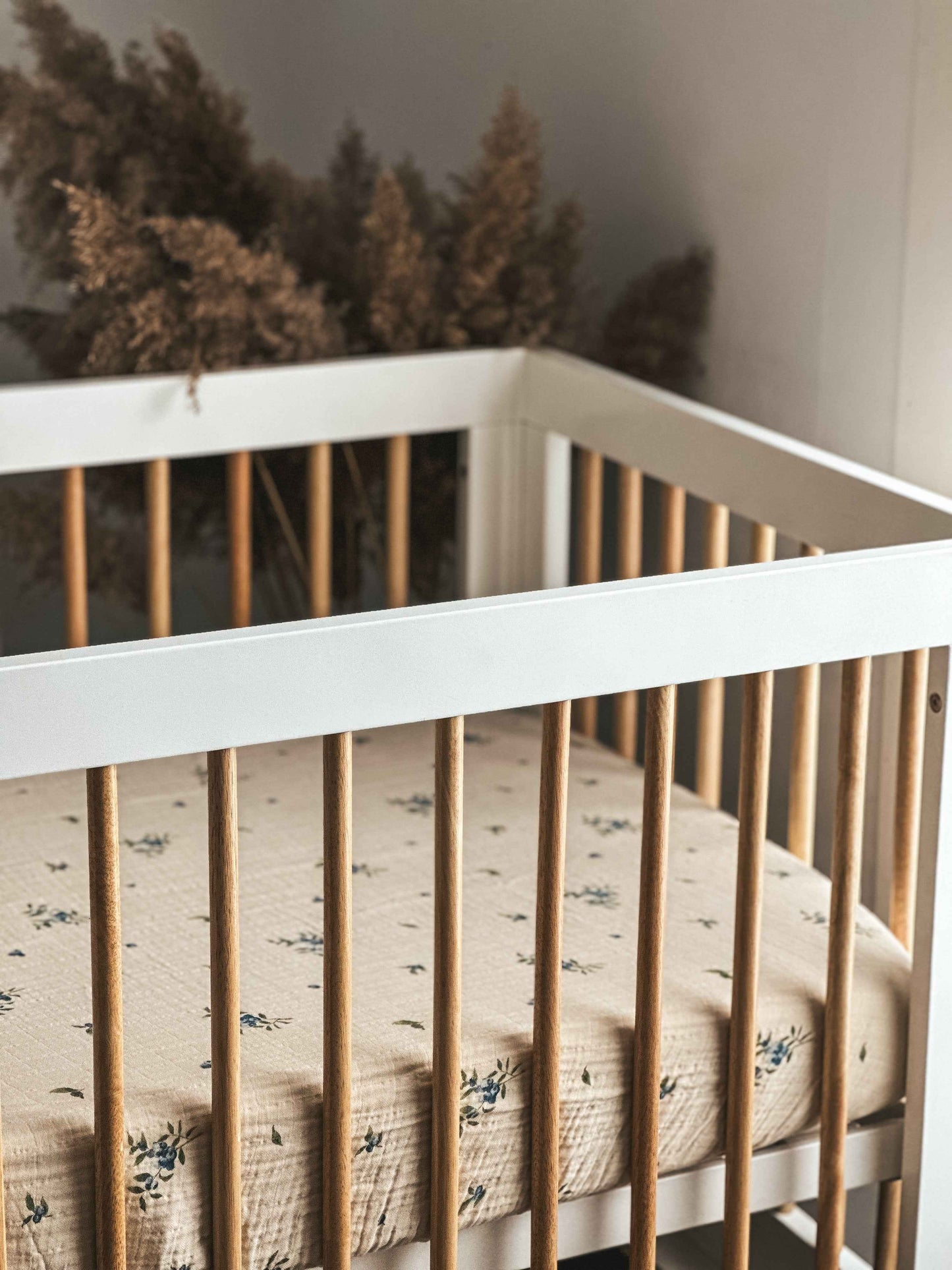 Organic Cotton Muslin Crib Fitted Sheets - Blueberry