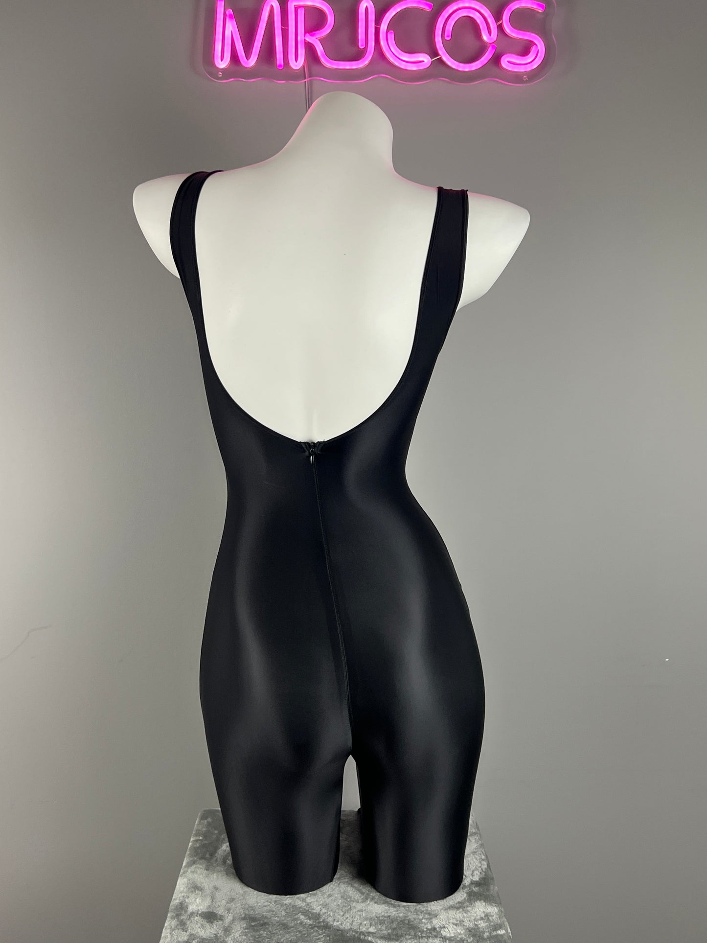 Sleeveless Sheer Spandex Bodysuit Glossy Silky Spandex Yoga Suit Lingerie