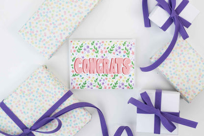 Congrats! (Floral) - Greeting Card