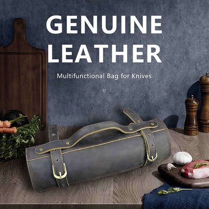 Ginza Steel Vollnarbenleder Messertasche Rustikales Braun