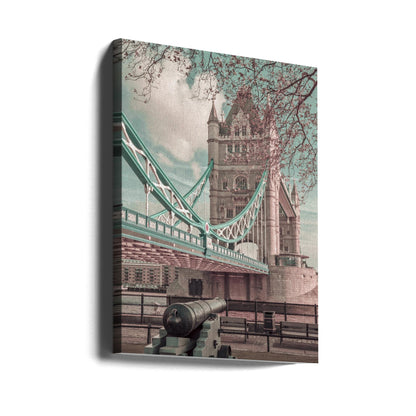 Wandbild LONDON Tower Bridge im Detail | urbaner Vintage-Stil
