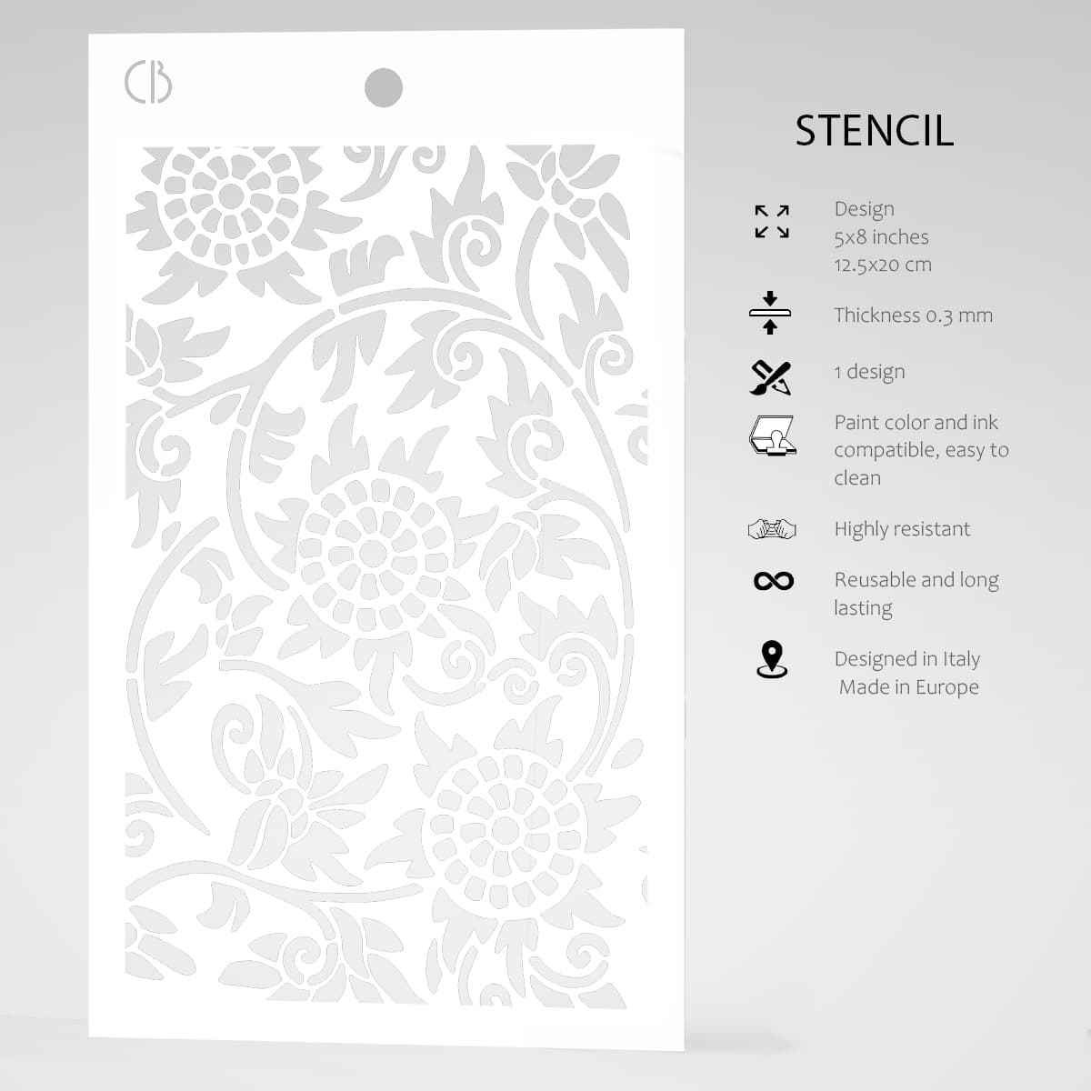 Ciao Bella Texture Stencil 5"x8" Palenque
