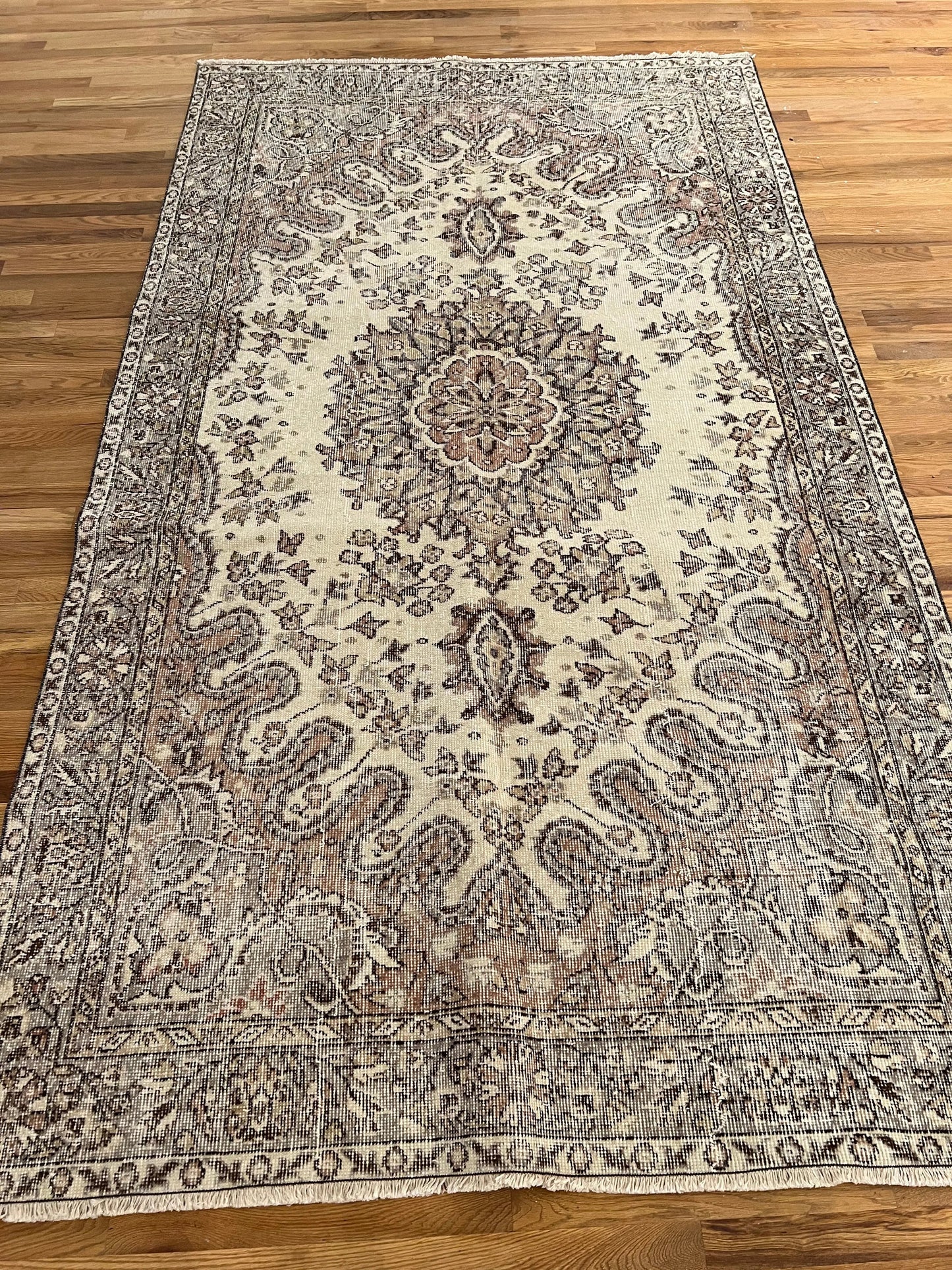 Türkischer Vintage Oushak Teppich | 2,84 m x 1,65 m