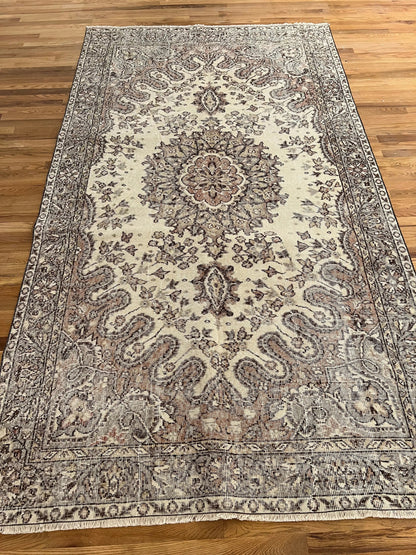 Türkischer Vintage Oushak Teppich | 2,84 m x 1,65 m