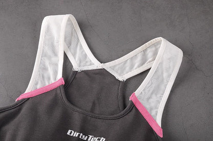 Anime Style Boxing Running Sexy Sports Activewear Set Hollow Tank Top with Shorts