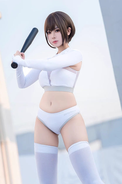 Anime Style The Beluga Whale Long-sleeved Sports Suit Gymnastics Suit Sexy Active Wear