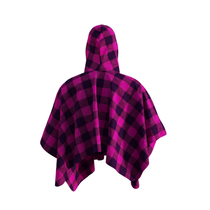 Pook Poncho - Adult Pink Polar Fleece w/ Snap Fastners