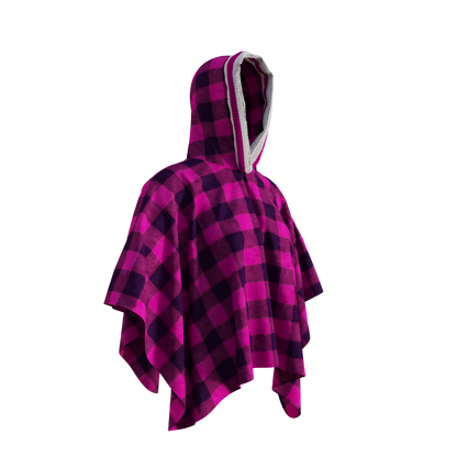 Pook Poncho - Adult Pink Polar Fleece w/ Snap Fastners