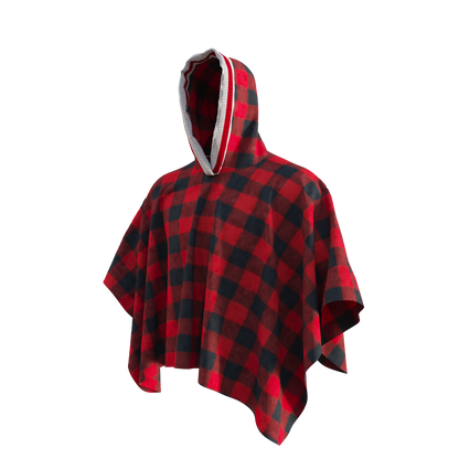 Pook Poncho - Adult Red Polar Fleece w/ Snap Fastners