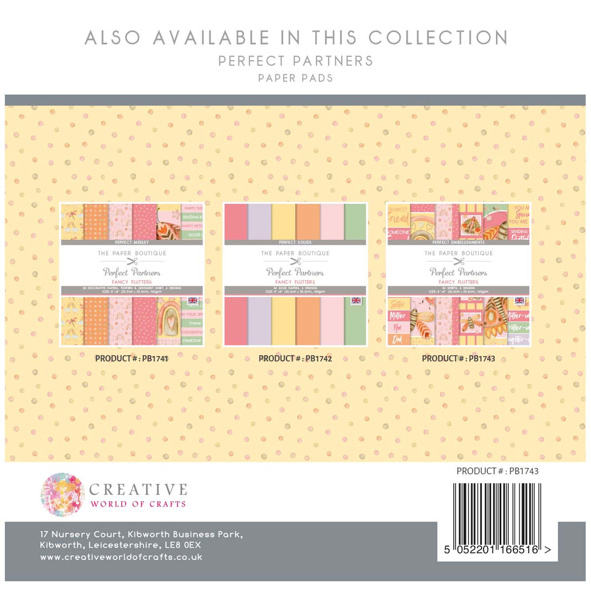 The Paper Boutique Perfect Partners - Fancy Flutters 8 in x 8 in Embellishments