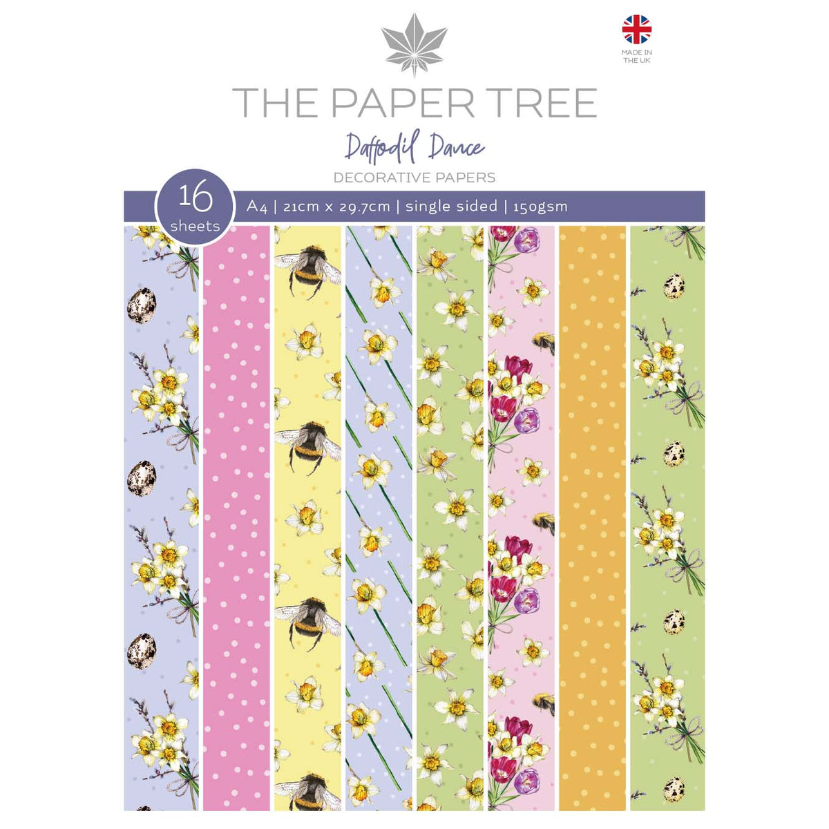 The Paper Tree Daffodil Dance A4 Backing Papers