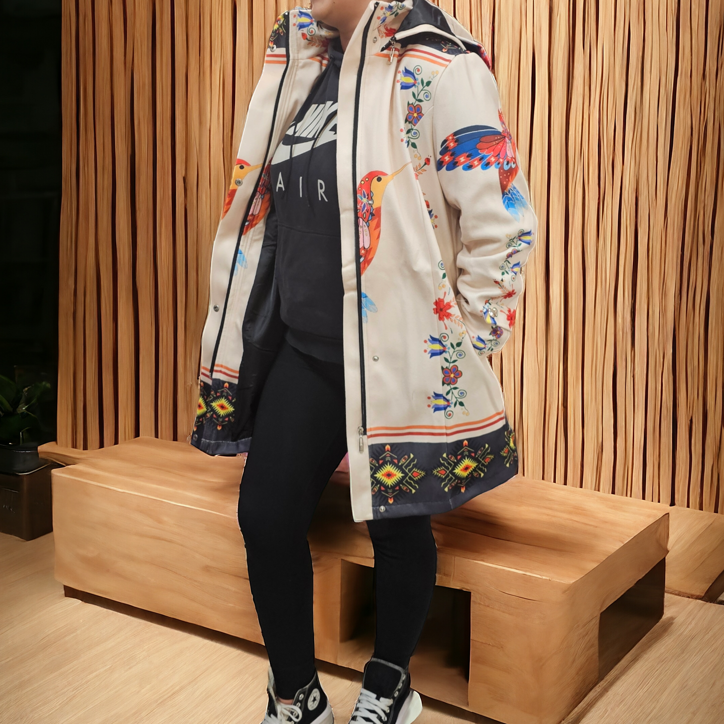 Pearl Hummingbird 3/4-Length Coat