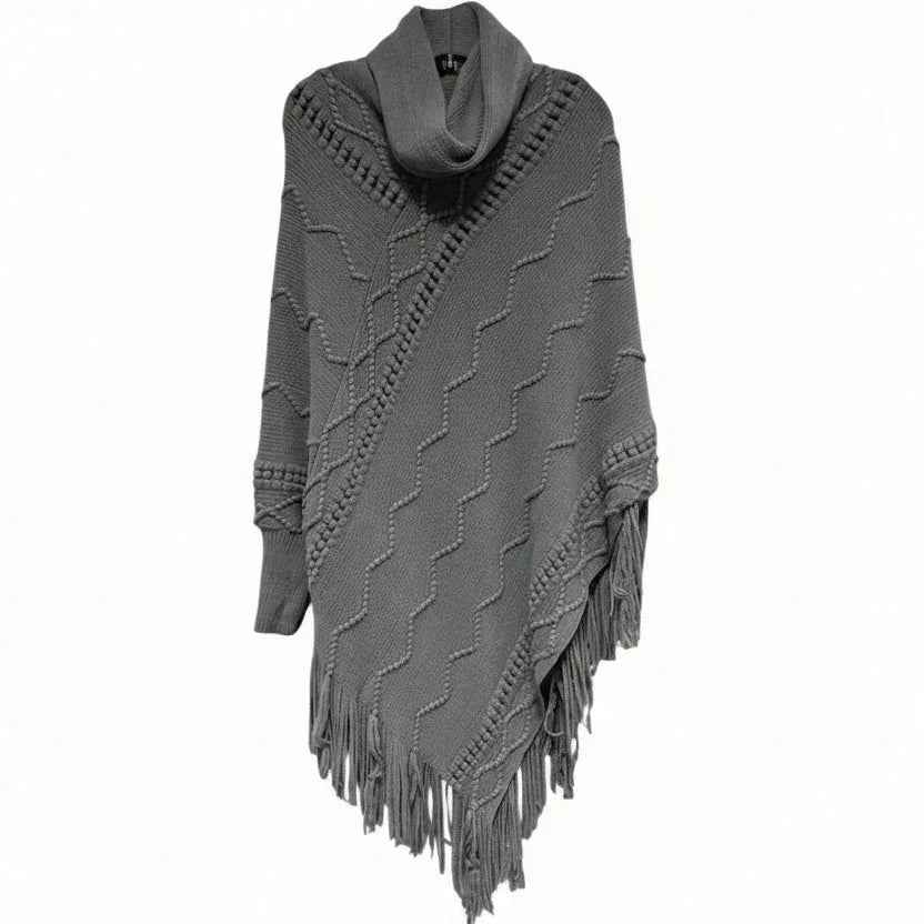Poncho col montant