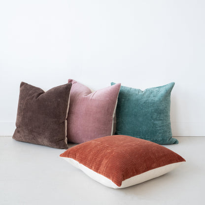 VELVET - RIBBED RUST