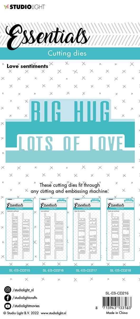 SL Cutting Die Love Sentiments Essentials 62x152x1mm 4 PC nr.216