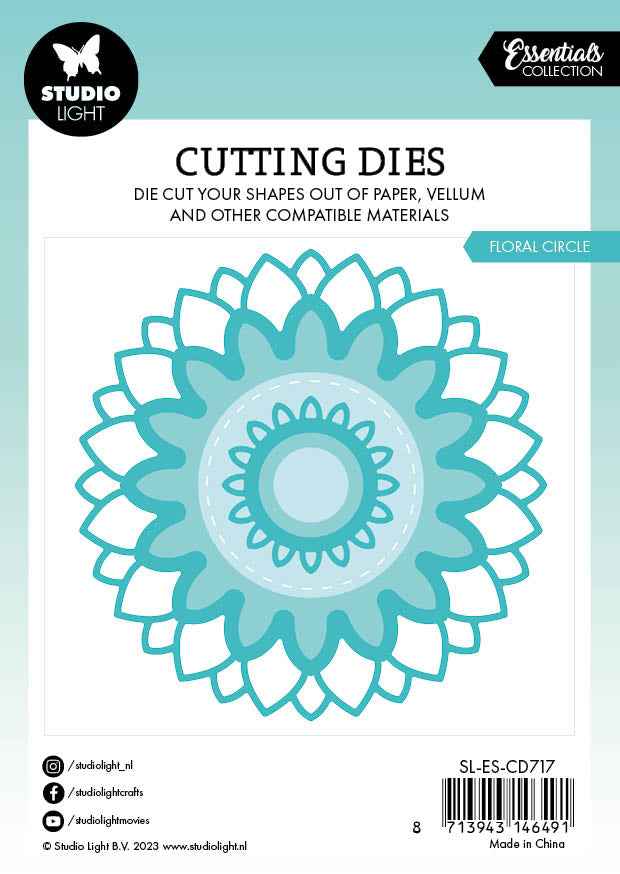 SL Cutting Dies Floral Circle Essentials 80x80x1mm 6 PC nr.717