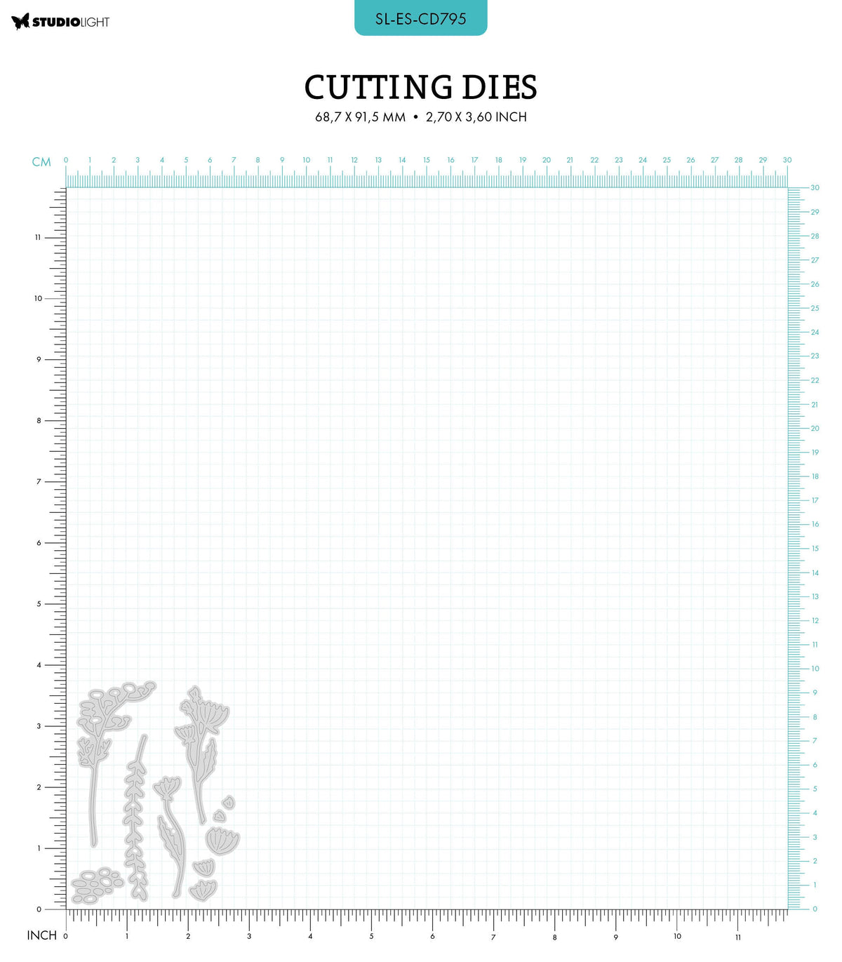 SL Cutting Die Wild Flowers Essentials 10 PC