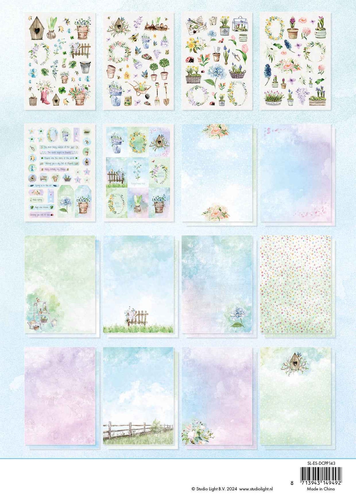 SL Die-Cut Paper Pad Garden Season Essentials 294x210x9mm 32 SH nr.143