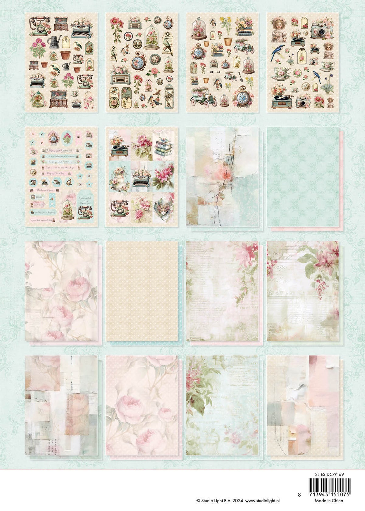 SL Die-Cut Paper Pad Shabby Chic Essentials 32 SH