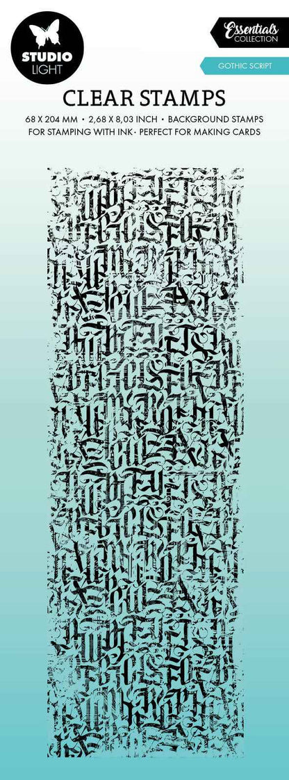 SL Clear Stamp Gothic Script Essentials 68x204x3mm 1 PC nr.550
