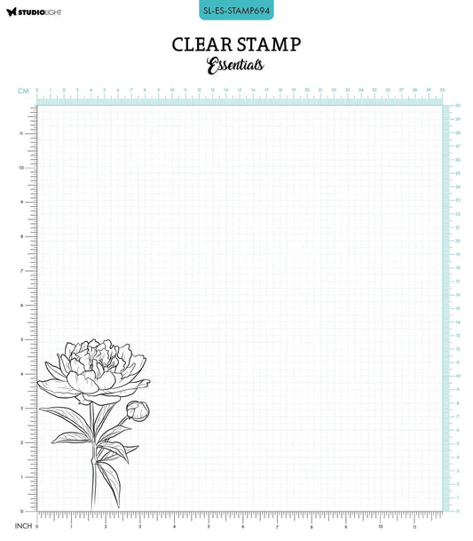 SL Clear Stamp Open Peony Essentials 1 PC