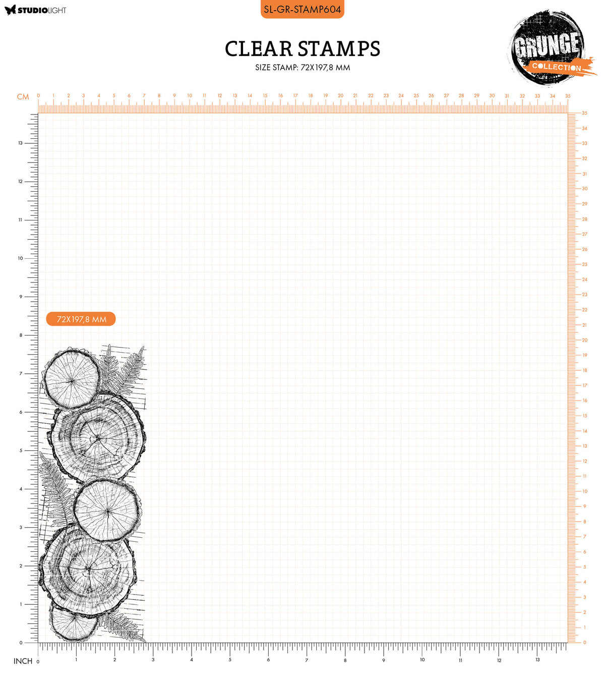 SL Clear Stamp Natural Background Grunge Collection 1 PC