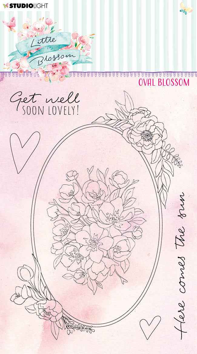 SL Clear Stamp Oval Blossom Little Blossom 105x148x3mm 1 PC nr.196