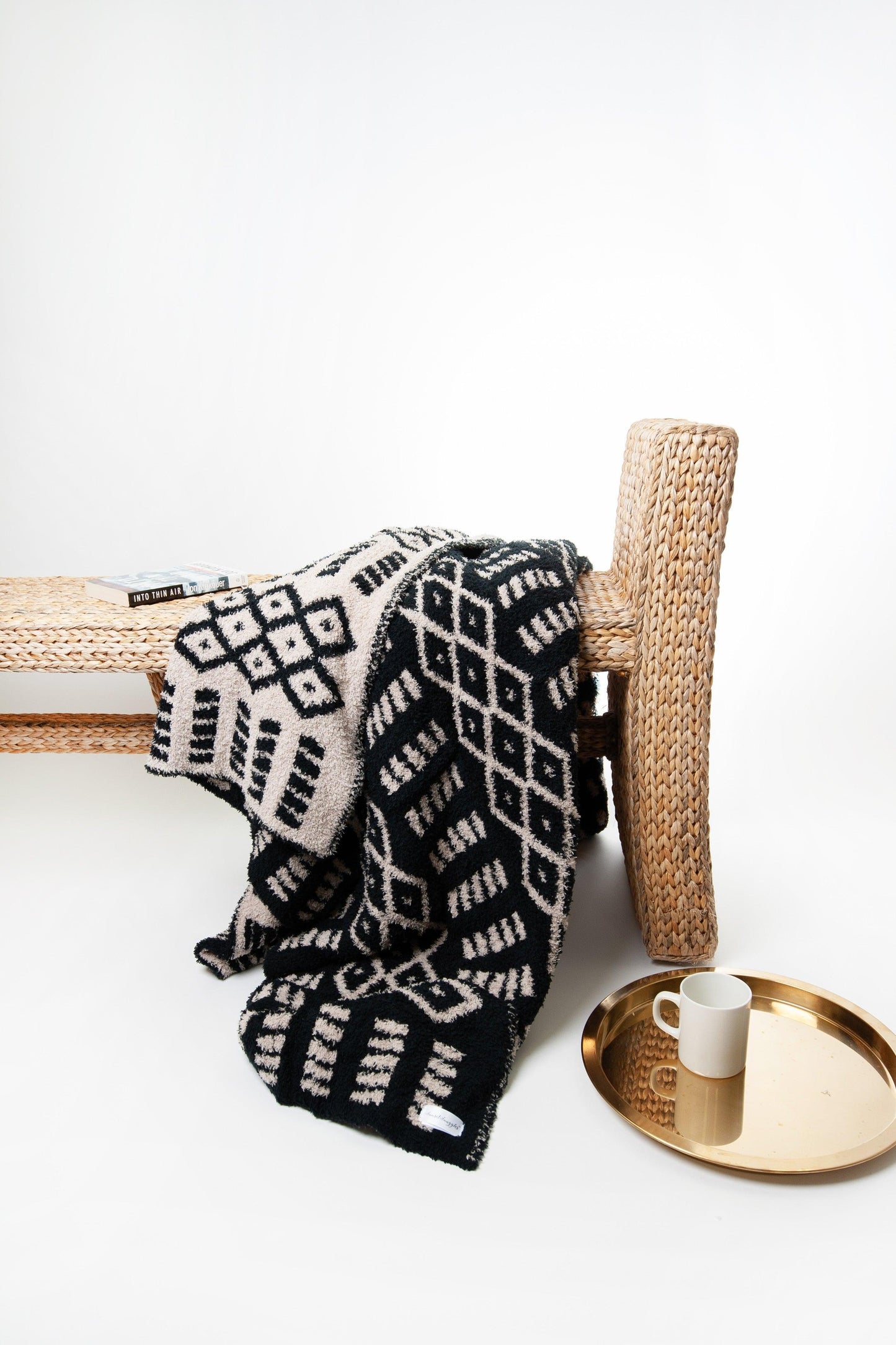 Tap Shoe & Rainy Day Diamond Point Print Extended Throw