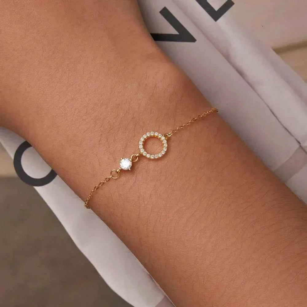 925 Sterling Silver Ring Chain Bracelet