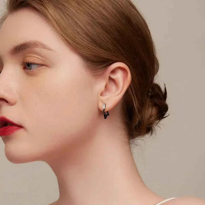 925 Sterling Silver Starlike Earrings - Minimalist Star Shape Ear Buckle for Women - Fashion jewelry SCE1136