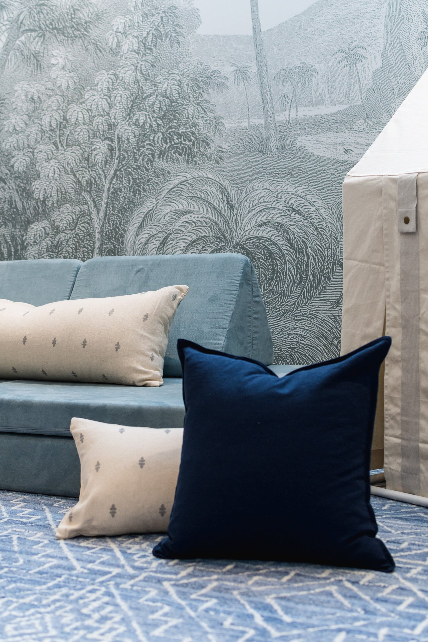 COTTON/ LINEN - NAVY