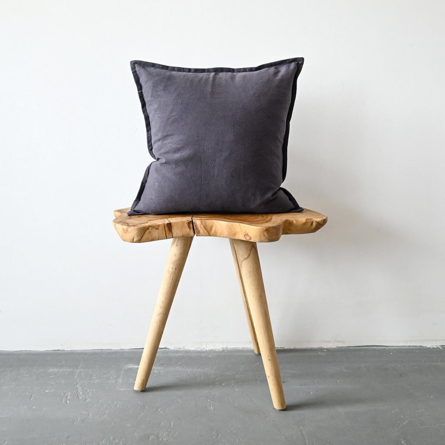 Cotton/ Linen Pillow Cover - Grey - 18" x 18"
