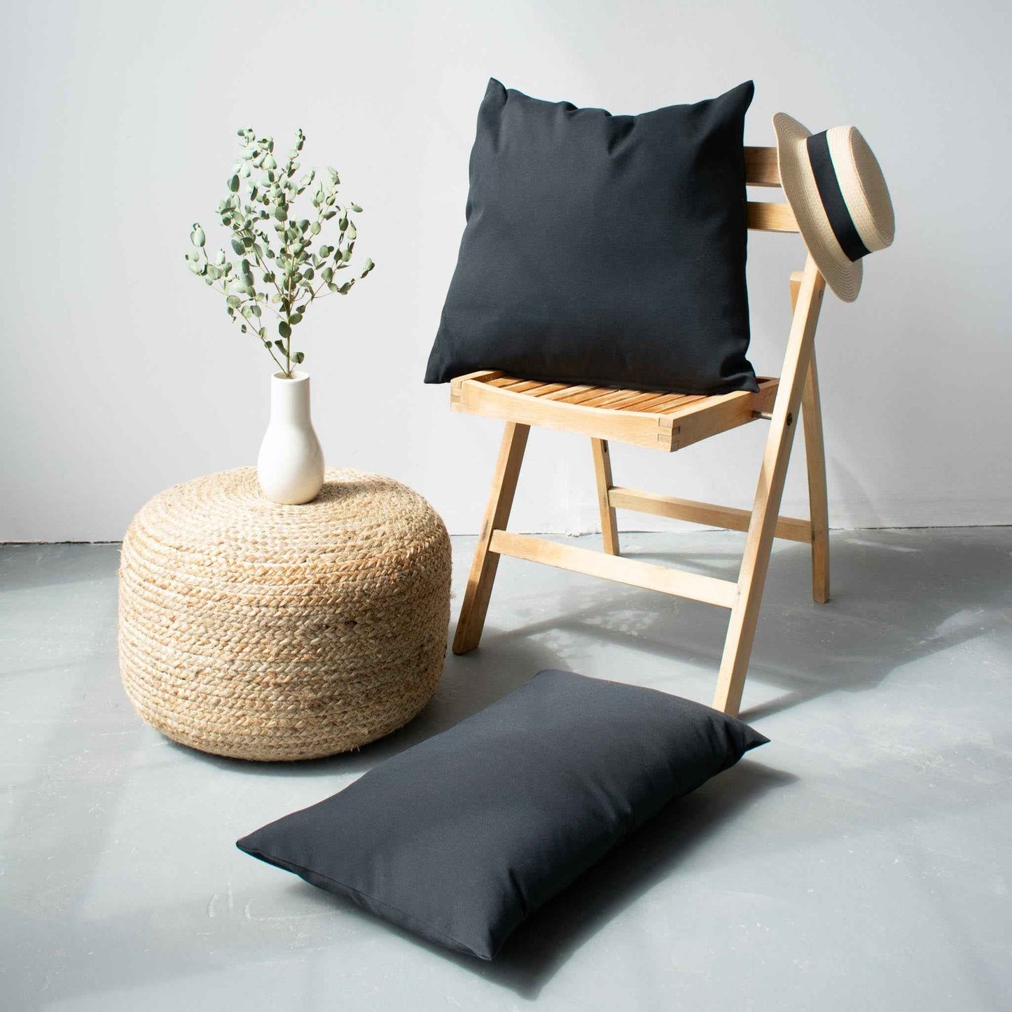 OUTDOOR PILLOW - BLACK LUMBAR