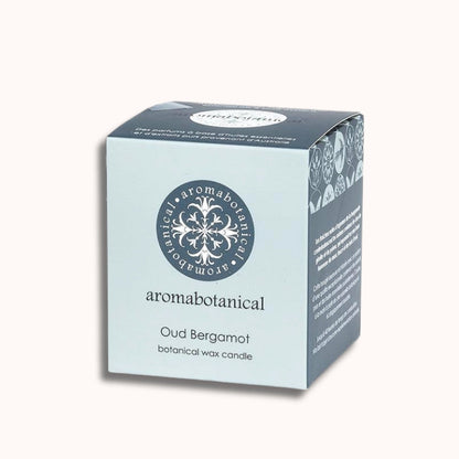 Kleine Oud-Bergamotte Duftkerze mit reinem Entspannungsduft von Aromabotanical