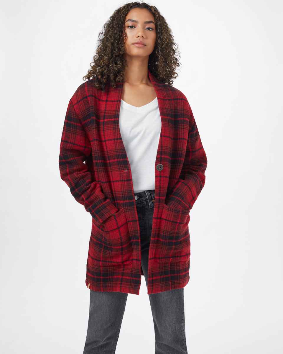 Flannel Cocoon Cardigan