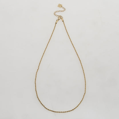 ULYANA: Rope Chain Gold Necklace - 20 Inches